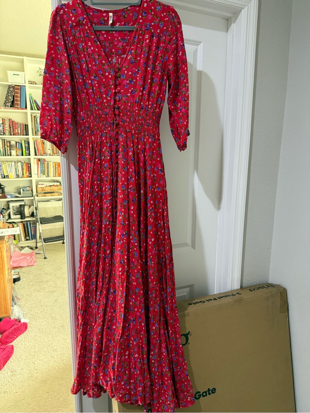 Spell Rambling rose Maxi Dress with Button Front